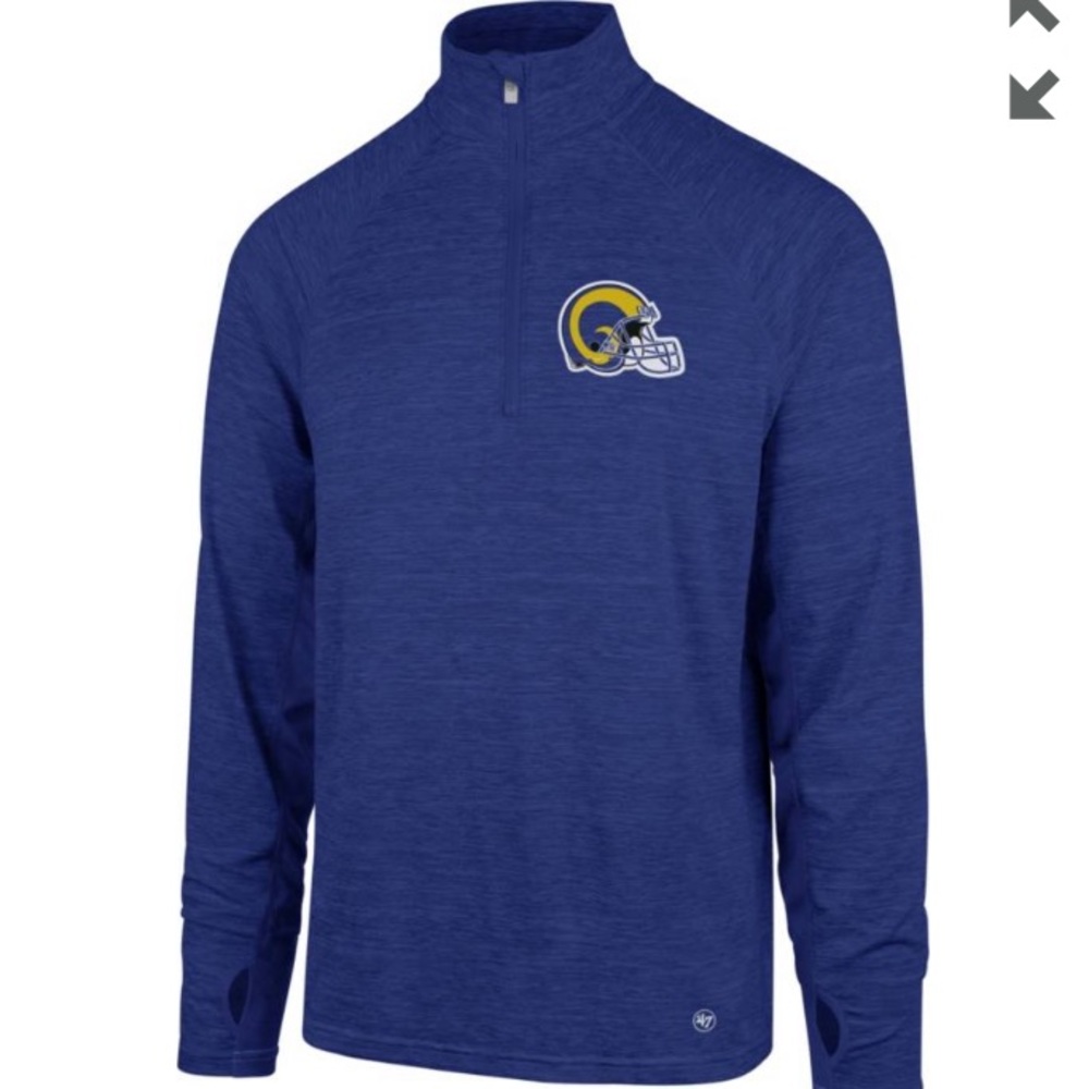 SOLD.     Rams Quarterzip 1/4 zip